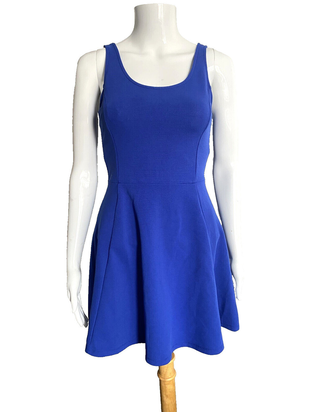 Divided Fit & Flare Dress Womens US-2/4 Blue Skater Casual